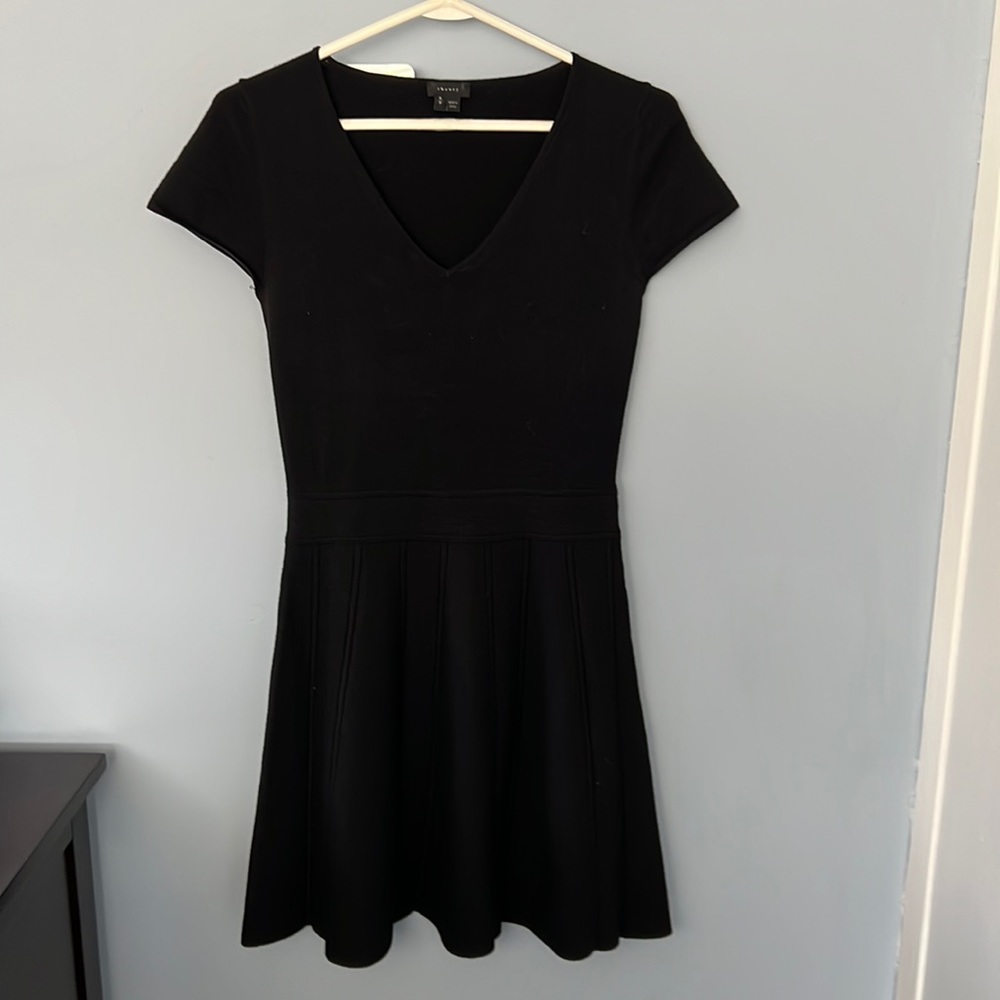 Women’s black V-neck sweater dress